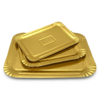Plato de Cartón Oro Rectangular 1/2kg x 1u
