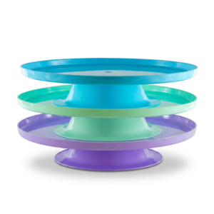 GALPLAS L2 (13) Vaso Bandeja con Pie Colores Pastel x 1u