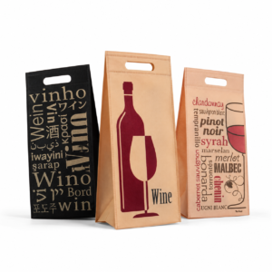 IMG GAL-PLAS (5) Bolsa Friselina Impresa Botella Vino x 1u
